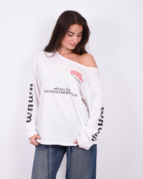 Off shoulder Longsleeve white