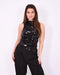 lindy sequin top black