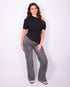 lined stretch jeans grey