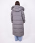 maxi puffer coat grey