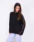 Lace detail longsleeve black