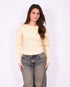 knit snatch top yellow