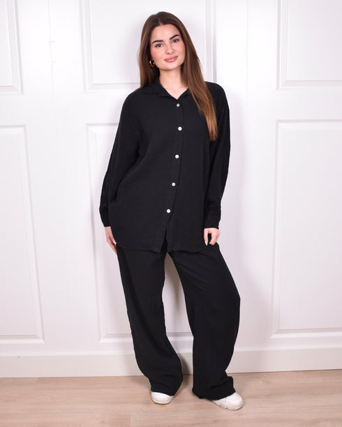 Cotton two piece Black