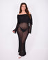 beach maxi dress black