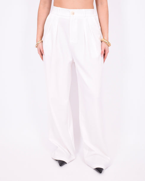 Tall stretch pantalon white