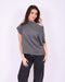 Off shoulder knit top grey
