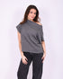 Off shoulder knit top grey