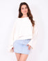 layered flowy top ecru