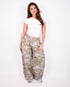 Camo cargo pants light washed