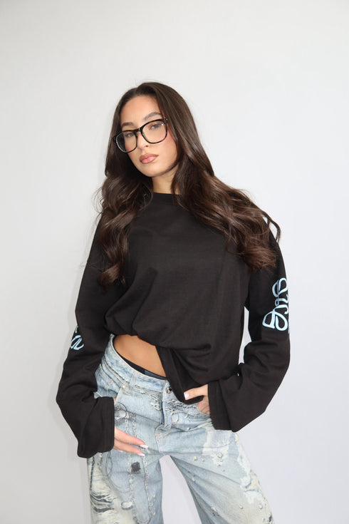 Priority monogram longsleeve black