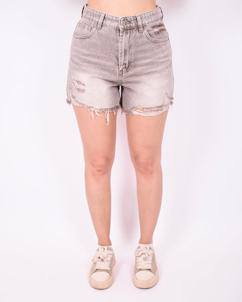 Ripped short washed brown
