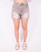 Ripped short washed brown