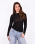 super soft cashmere top black