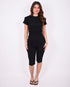 stretch capri black