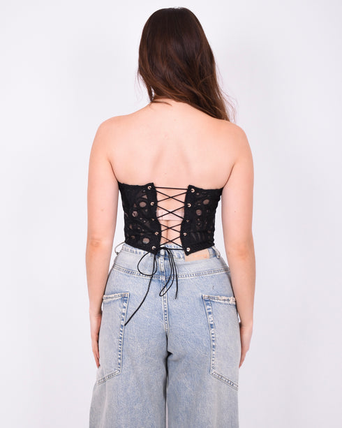 Kylie corset top black