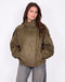suede bomber jacket khaki