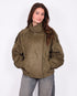 suede bomber jacket khaki
