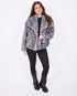 faux fur coat grey