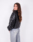 urban braided leather jacket black