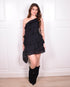 Ruffle dress black