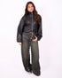 puffy leather jacket