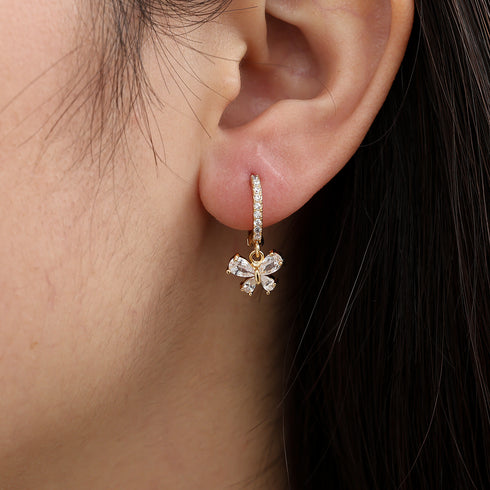 Diamond butterfly earrings
