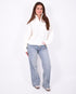 oversized zip knit off white
