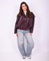 Puffy Leather jacket Bordeaux