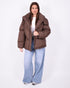 puffer coat brown