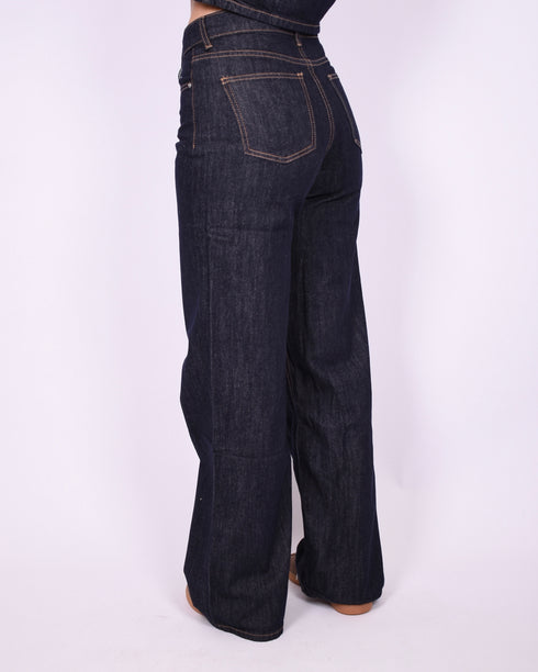 Ivy wide leg jeans dark denim
