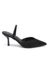 Satin heels black