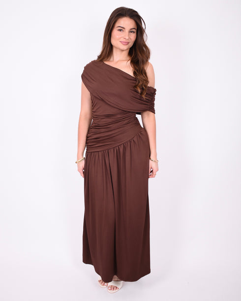 Maya dress brown