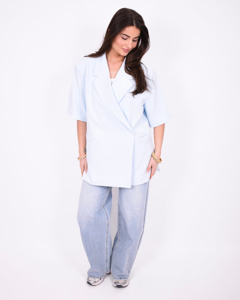 Bibi short sleeve blazer light Blue