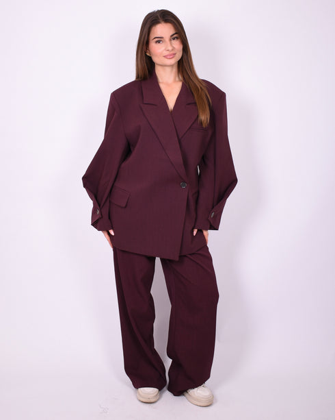 katy oversized blazer bordeaux