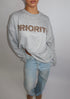 priority leopard logo longsleeve grey