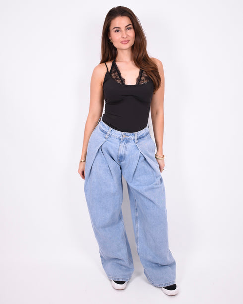 Baggy pleated jeans 2.0 blue