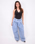 Baggy pleated jeans 2.0 blue