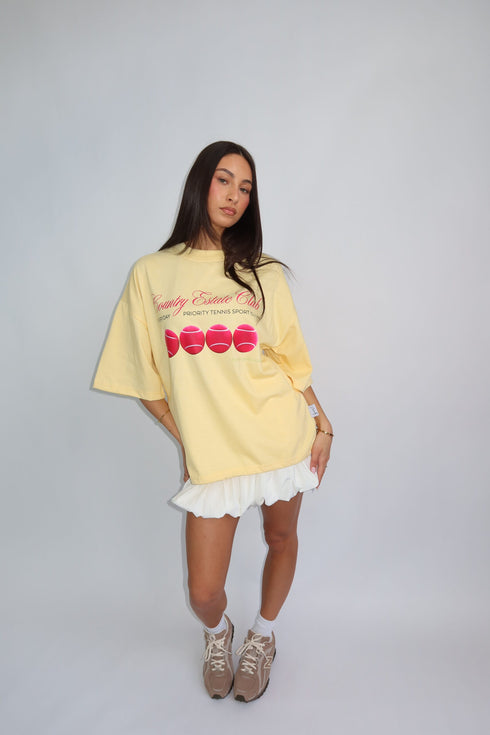 Priority country club tee yellow