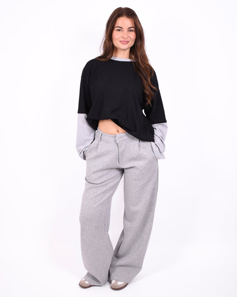 layered longsleeve black/grey