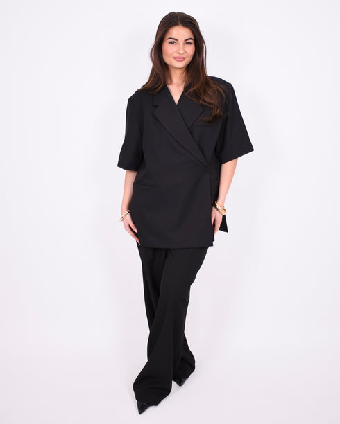 Bibi short sleeve blazer black pre-order 1/4