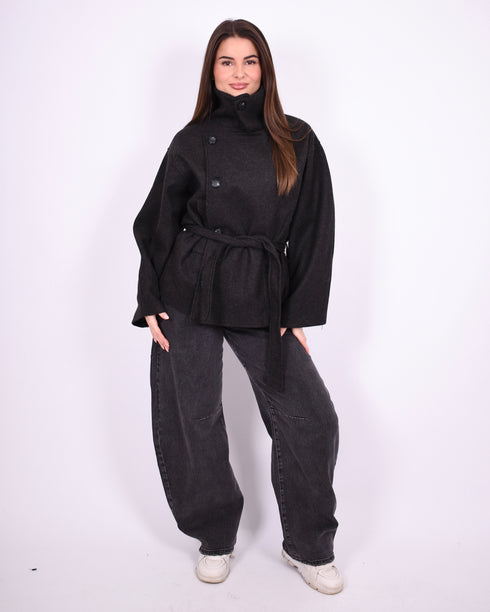 Col trenchcoat dark grey