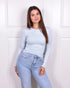 Long sleeve top light blue