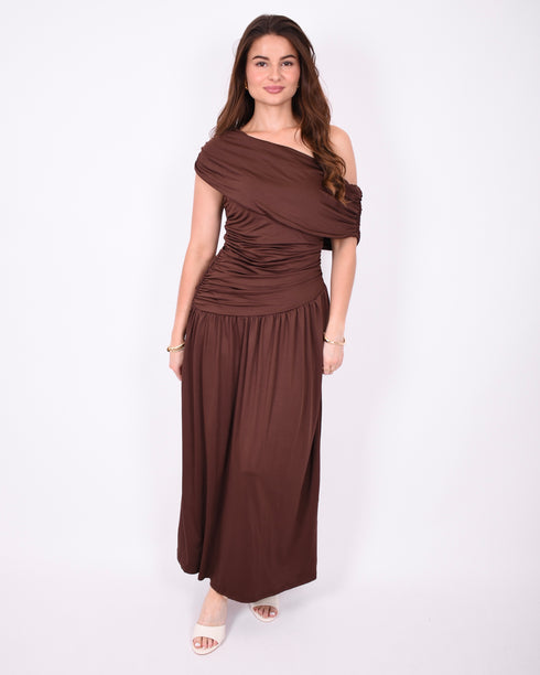 Maya dress brown