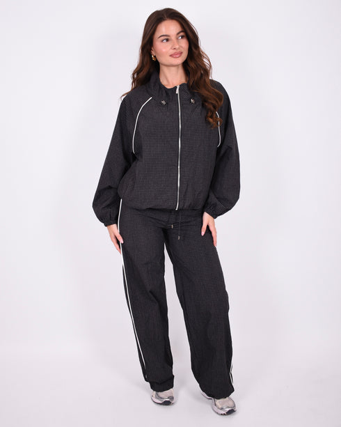 Jenna checkered jacket black