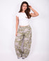 Camo cargo pants light washed
