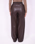 Leather wide leg pants Brown