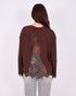 Lace split longsleeve brown
