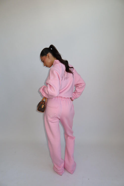 priority bomber jacket set pink