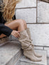 Slouchy boots khaki
