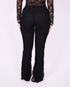 lace flared pants black